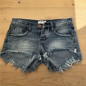 One Teaspoon x Bonitas Denim Cut-Off Shorts – Size 25
